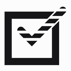 Icon ok.  Okay icon. Confirmation of action. Checkbox. Choice. Vector icon.