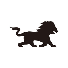 Animal lion tiger logo design template vector