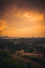 sunset over the valley