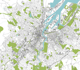 map of the city of Belfast, Northern Ireland, UK - 408530199