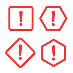 Warning icon. The attention icon. Danger symbol. Alert icon