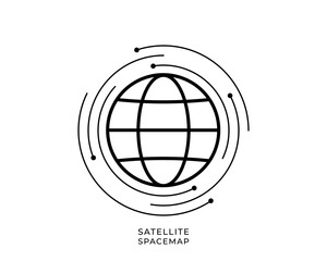 solar system,planetary,space,planet with satelites,mars vector line icon, sign, illustration on background, editable strokes