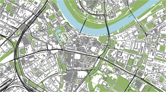map of the city of Dresden, Saxony, Germany