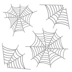 Spiderweb vector. Spooky corner arachnid for halloween