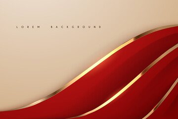 Abstract red and gold soft background