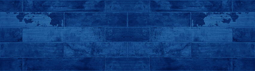 Old dark abstract blue worn damaged grunge concrete cement natural stone tile mirror floor masonry...
