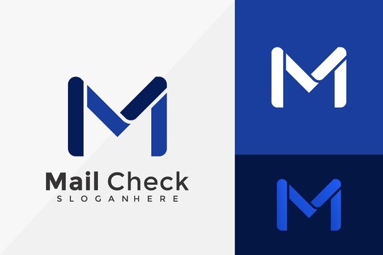 Letter M Check List Logo Design, Brand Identity Logos Designs Vector Illustration Template