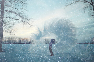 effect of the blast of frosty smoke signal © kichigin19