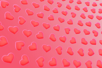 Hearts grid background