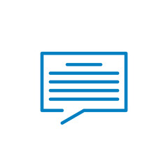 Kontakt, Dialog, Sprechblase - Icon, Symbol, Piktogramm, grafisches Element - Vektor - Kontur - blau