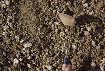 Dirty Homie On the soil background.