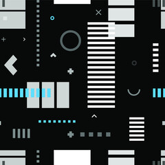 seamless pattern with abstract geometric shapes	