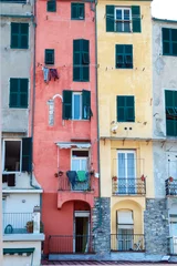 Fototapete Rund casa costruzione italia liguria intonaco mare serramenti  © franzdell
