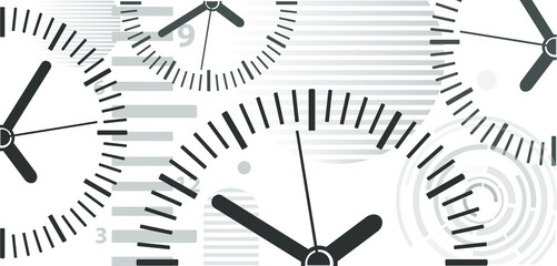 clock on white background	