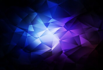 Obraz premium Dark Pink, Blue vector shining triangular background.