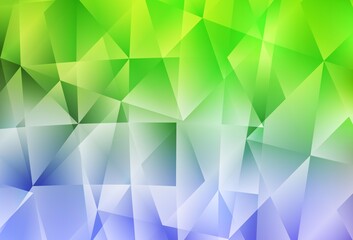 Obraz premium Light Pink, Green vector shining triangular background.