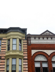bay window row house buildings