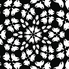 Geometric vector pattern with triangular elements. abstract ornament for wallpapers and backgrounds. Black and white colors.
