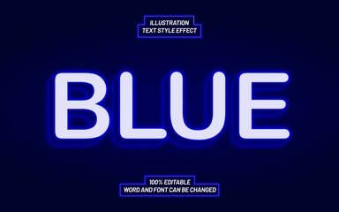 Blue Light Text Style Effect