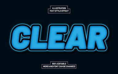 Clear Text Style Effect