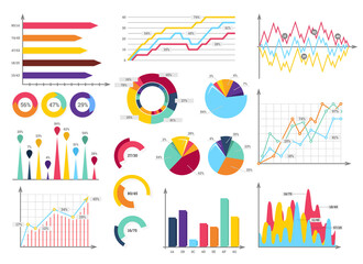 Set elements of infographics