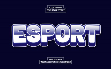 Esport Logo Blue Text Style Effect