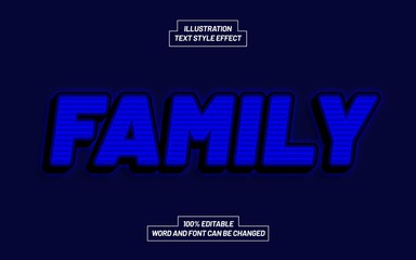 Family 3D Bold Text Style Effect