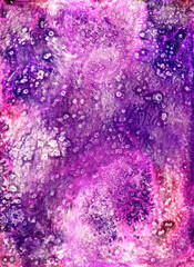 Magic watercolor background hand drawing. Drawing on paper, scanned image.