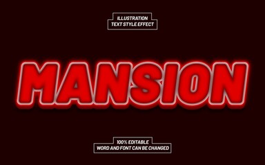 Obraz premium Mansion 3D Bold Text Style Effect