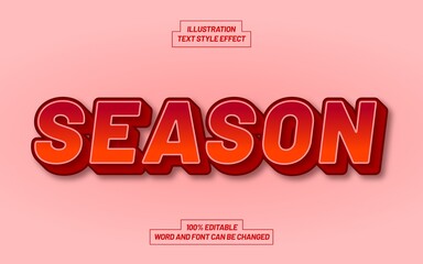 Season 3D Bold Text Style Effect