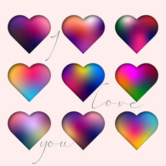 Valentines day greeting card with love