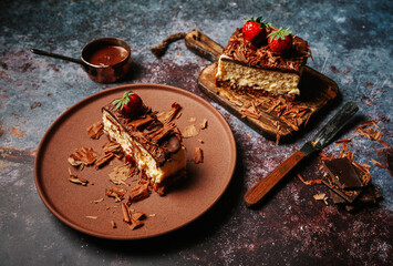 Strawberry Chocolate Cheesecake