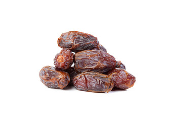 bunch of dried dates isolated on white background