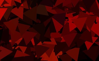 Naklejka premium Dark Green, Red vector background with polygonal style.