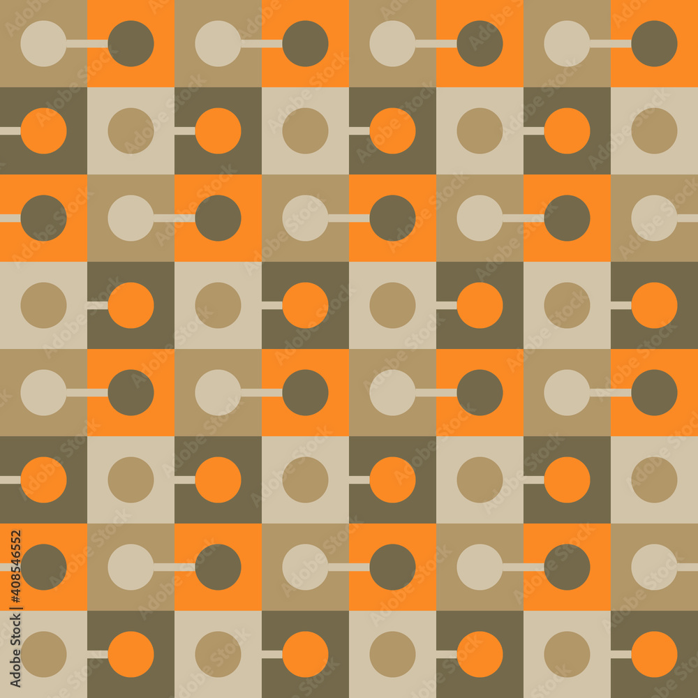Poster seamless geometric pattern with the image of circles, squares. vector design for web banner, busines