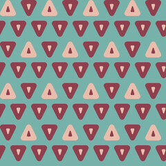 Seamless geometric pattern with the image of triangles, geometric shapes. Vector design for web banner, business presentation, brand package, fabric, print, wallpaper, postcard.