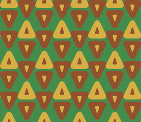 Seamless geometric pattern with the image of triangles, geometric shapes. Vector design for web banner, business presentation, brand package, fabric, print, wallpaper, postcard.