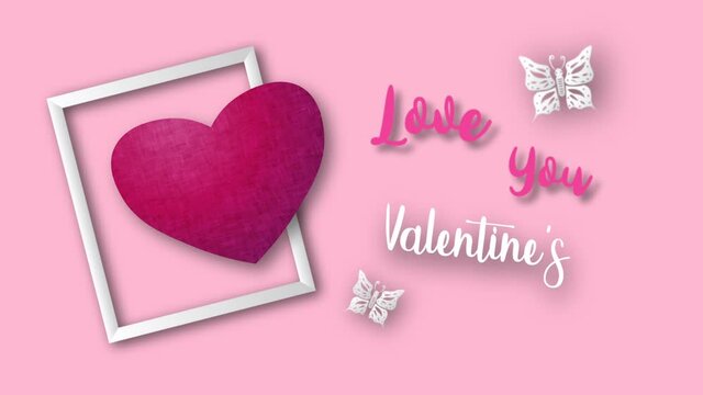 valentine's day, animation paper art