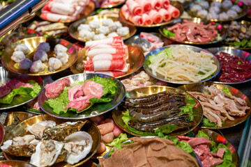 Fresh hot pot, rich and varied hot pot dishes