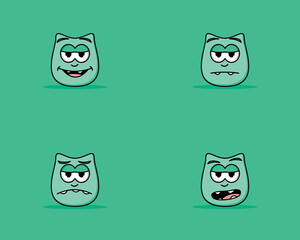 set of character face vector eps 10