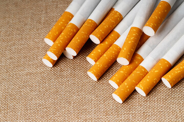 a pile of cigarettes on the floor