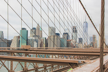 Vistas de Nueva York desde el Puente de Brooklyn