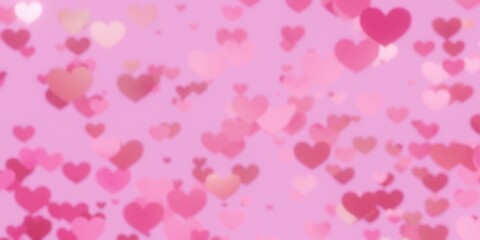 Pink heart bokeh