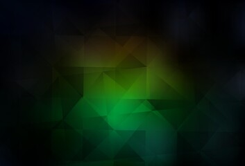 Dark Green, Red vector abstract mosaic background.