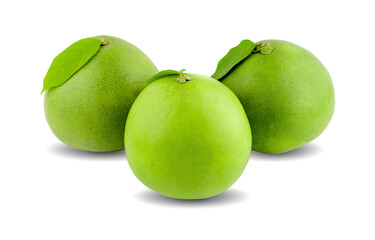 Thailand pomelo isolated on white background.