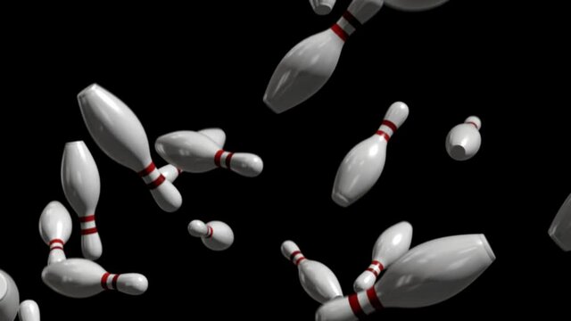 Falling bowling pins isolated loop