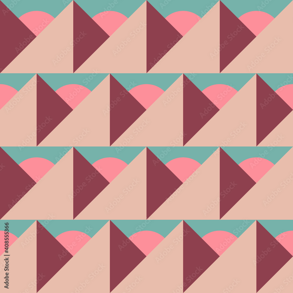 Poster seamless geometric pattern with the image of circles, squares, triangles. vector design for web bann
