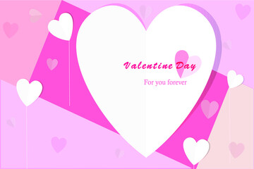 Vector symbols of love for Happy Women's, Mother's, Valentines Day, birthday greeting card design. And space for your messages