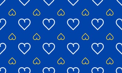 Seamless pattern love small and big beautiful in blue. suitable for fashion, background, decoration, poster, etc.