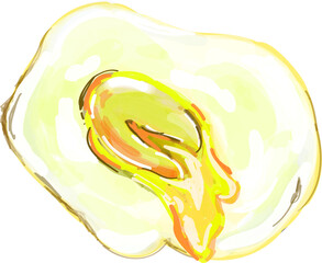 Unripe fried eggs  © Vecpang